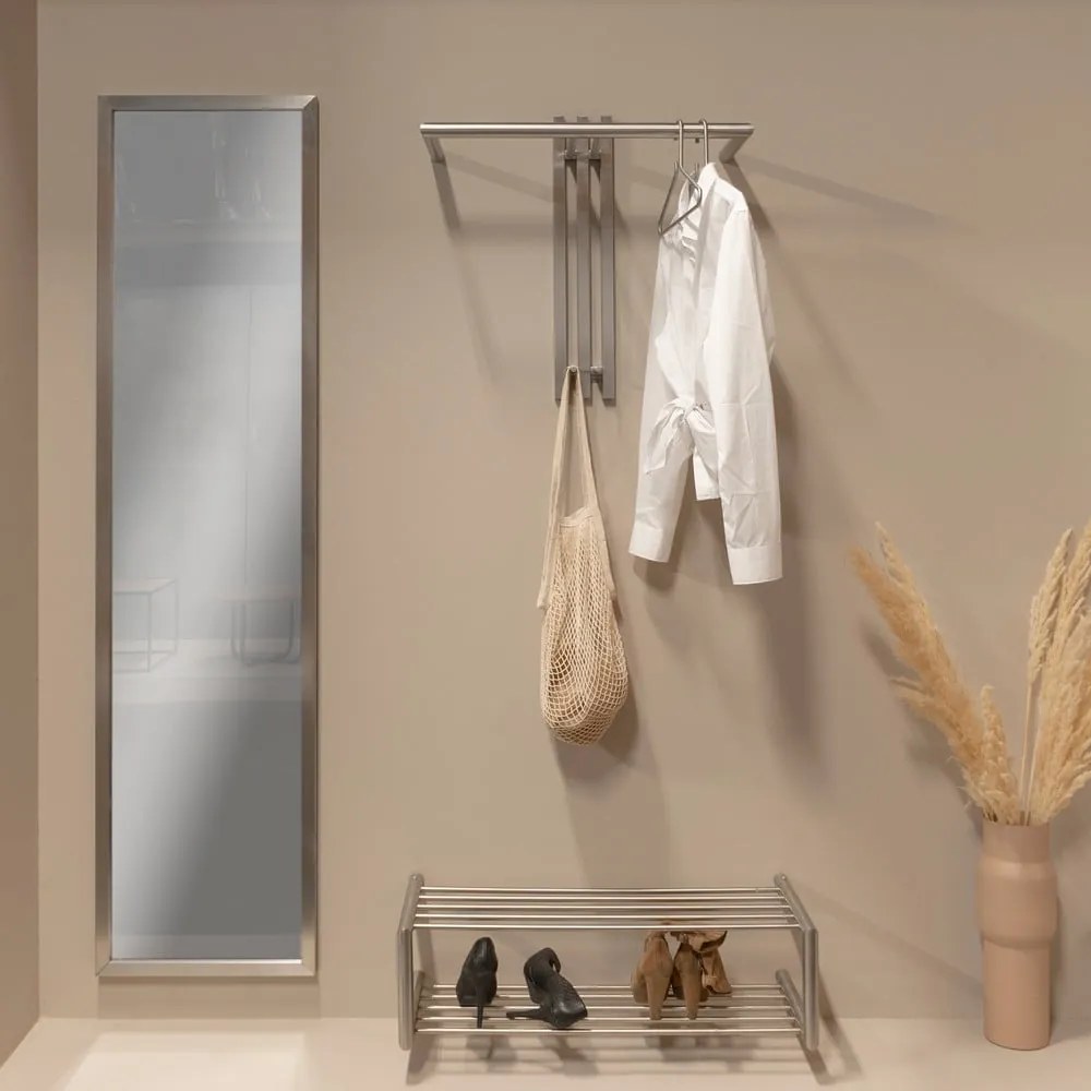 Cuier de perete argintiu din metal 65 cm Senza – Spinder Design