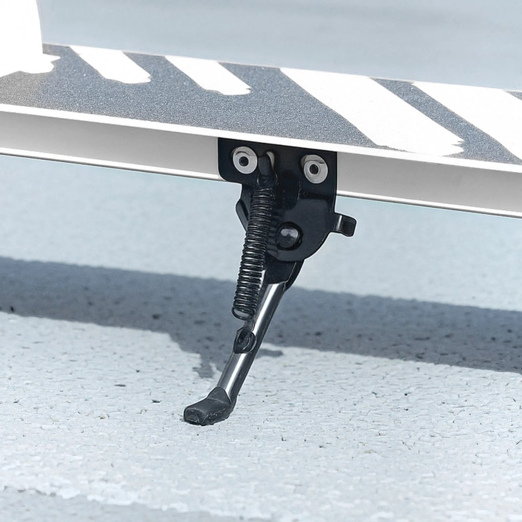 AIYAPLAY Trotinetă copii 3-8 ani, trotinetă pliabilă 2 roți cu LED, roți luminoase, 4 reglaje înălțime, alb | Aosom Romania