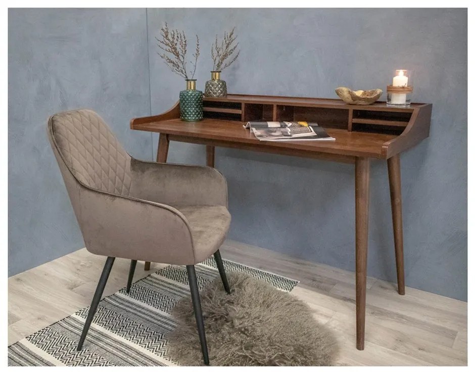 Set de scaune de sufragerie maro deschis cu cotiere 2 buc. tapițat Harbo – House Nordic