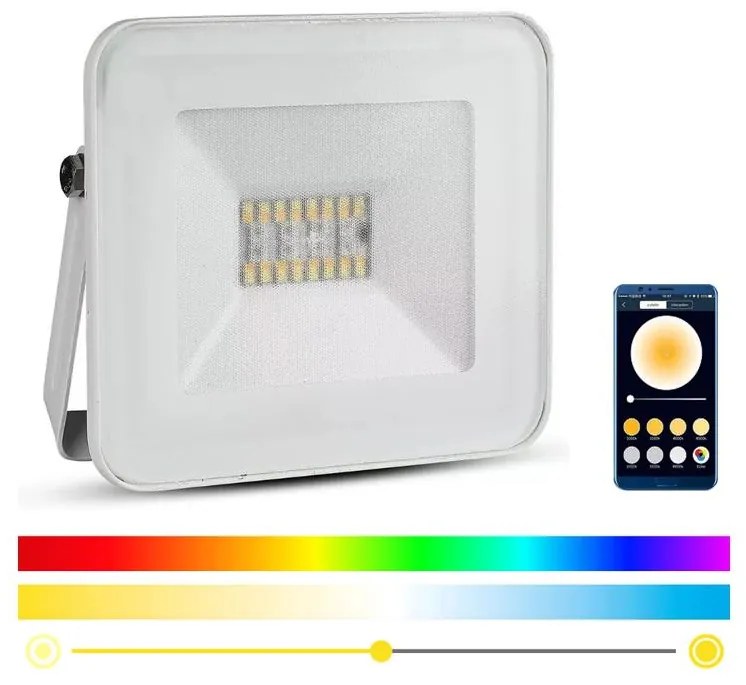 Proiector LED RGB dimabil inteligent LED/20W/230V IP65 alb