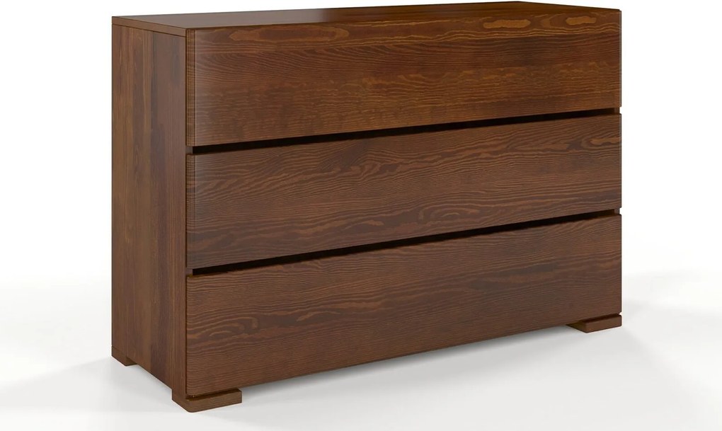 Comodă lemn masiv TerraCraft Pin 3 sertare, 120 × 45 × 81 cm