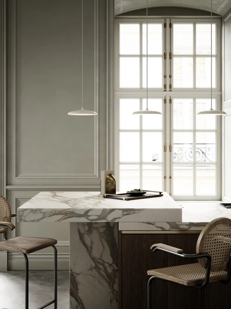 Lustra, Pendul LED, Design Nordic Minimalist, Artist 25cm Bej