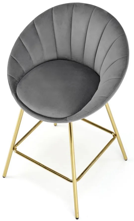 Scaun de bar Briggs, gri
