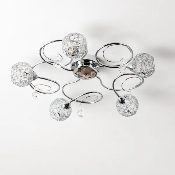 Eglo 32103 - Lustră aplicată LED VELAGO, 5xG9/33W/230V, crom lucios