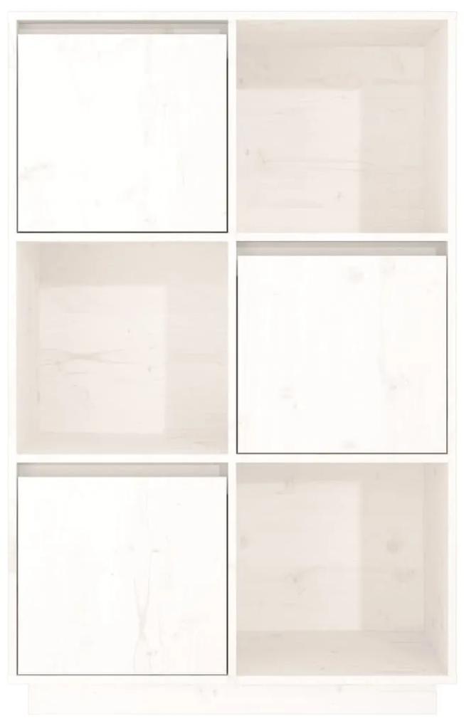 Dulap inalt, alb, 74x35x117 cm, lemn masiv de pin 1, Alb