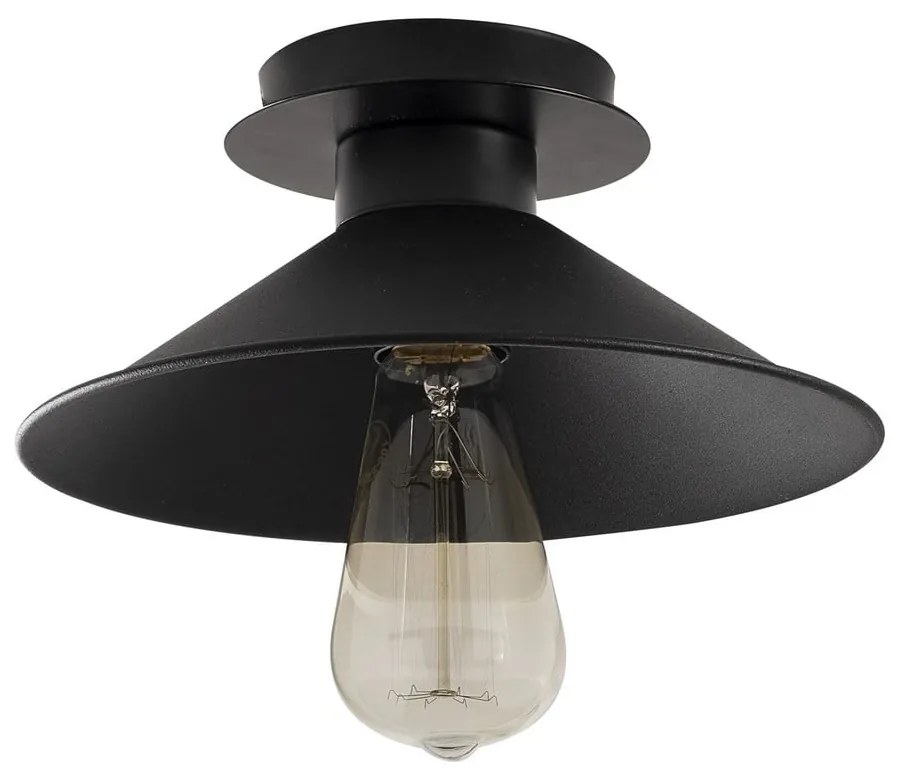 Plafonieră neagră cu abajur din metal ø 24 cm Berceste – Opviq lights
