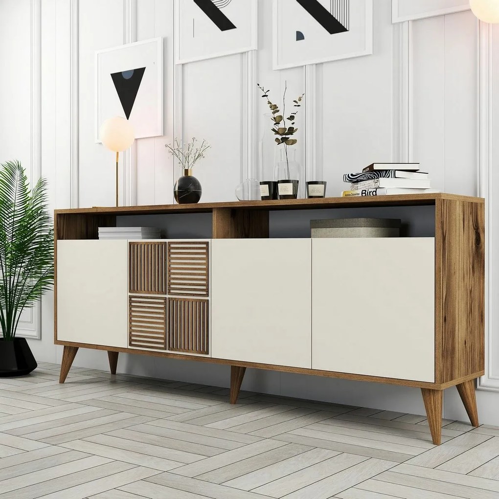 Dulap Milan 2 Walnut and Cream