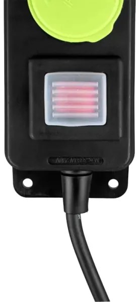 Prelungitor cu 3 prize și întrerupător, 5 m, IP44