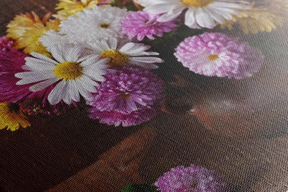 Tablou natura moartă cu crizanteme de toamnă