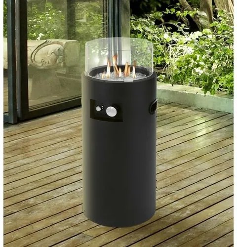 Riverton Focar rotund pentru gaz Ø 35 cm TEPRO3322 , 35 x 35 x 88 cm