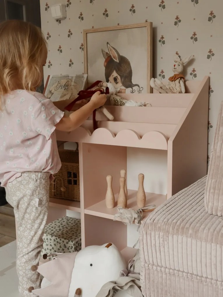 Biblioteca pentru copii Book Nook roz H76 cm