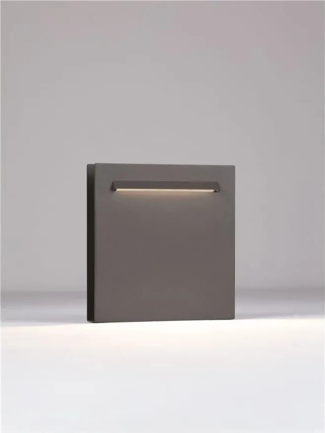 Mini Stalp de exterior LED 3000K, IP67 RECTO H-23cm gri inchis