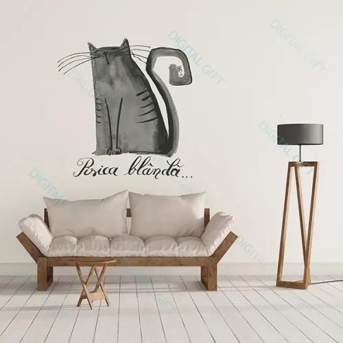 Sticker pentru perete - Pisica blanda 100x100 cm
