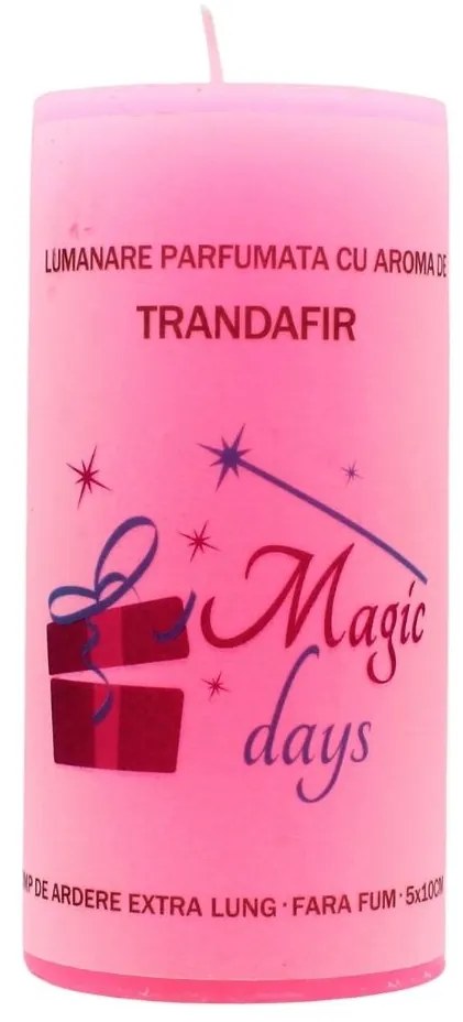 Lumânare parfumată Magic Days trandafir 10cm