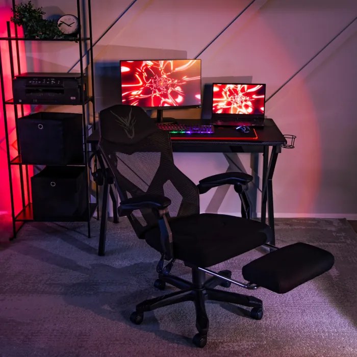 JAKS Scaun de gaming BING negru