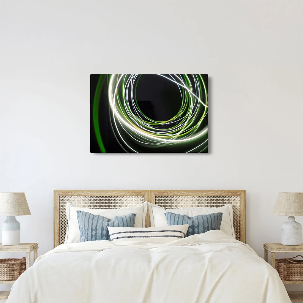 Obraz cu linii verzi (90x60 cm)