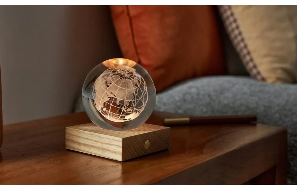 Decorațiune luminoasă maro închis cu USB Amber – Gingko