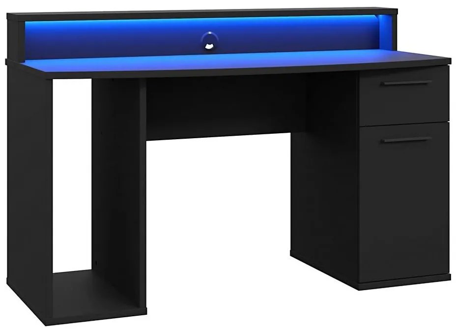 Birou cu iluminare IVAR, negru