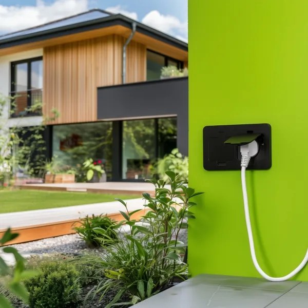 Priză dublă încastrabilă de podea de exterior Solight 5B323B IP55 negru dreptunghiular