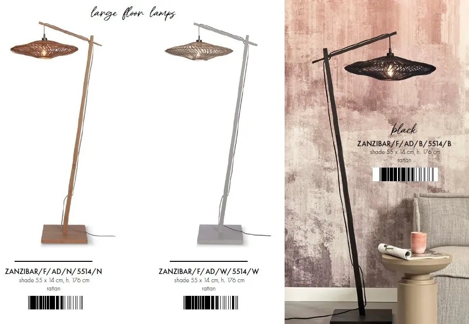Lampadar eco din bambus cu ratan Zanzibar L nat./55cm, nat