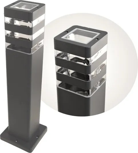 Lampă de exterior SANTA 1xE27/60W/230V IP54 50 cm antracit