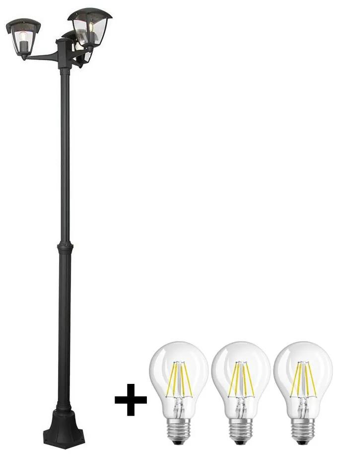 Lampă LED de exterior LUNA 3xE27/60W/230V IP44 Brilagi