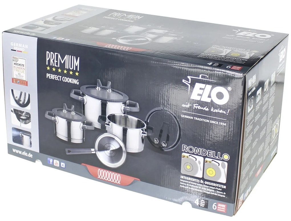 Elo 30004 Set premium de 4 oale din oțelinoxidabil Rondello