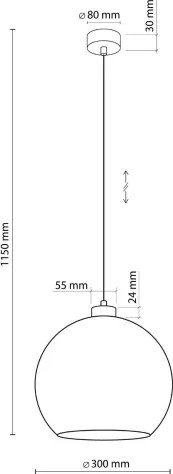 Pendul pe cablu CUBUS 1xE27/15W/230V negru/verde fumuriu