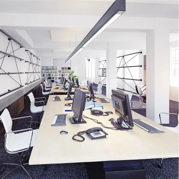 Lustră LED pe cablu SAMSUNG CHIP LED/40W/230V 6400K neagră