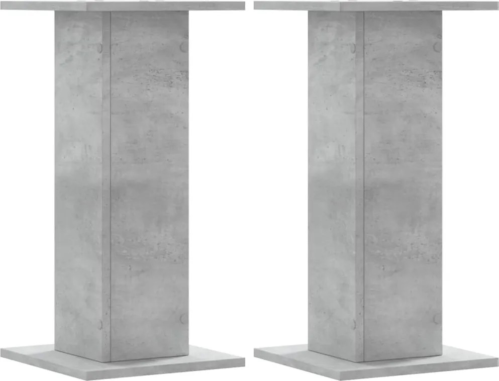 vidaXL Suporturi difuzoare 2 buc. gri beton 30x30x60 cm lemn prelucrat