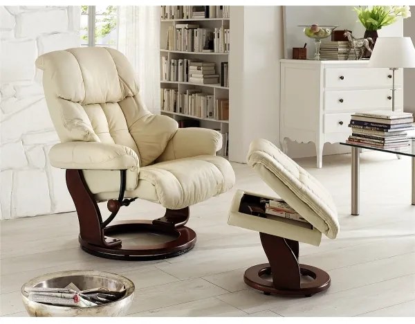 Fotoliu reclinabil HABI crem/nuc