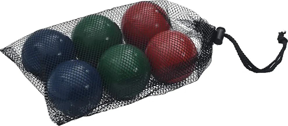 vidaXL Set mingi de bocce 8 piese geantă de transport lemn masiv pin