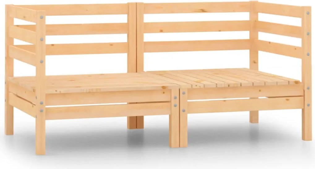 vidaXL Canapea de grădină cu 2 locuri, lemn masiv de pin