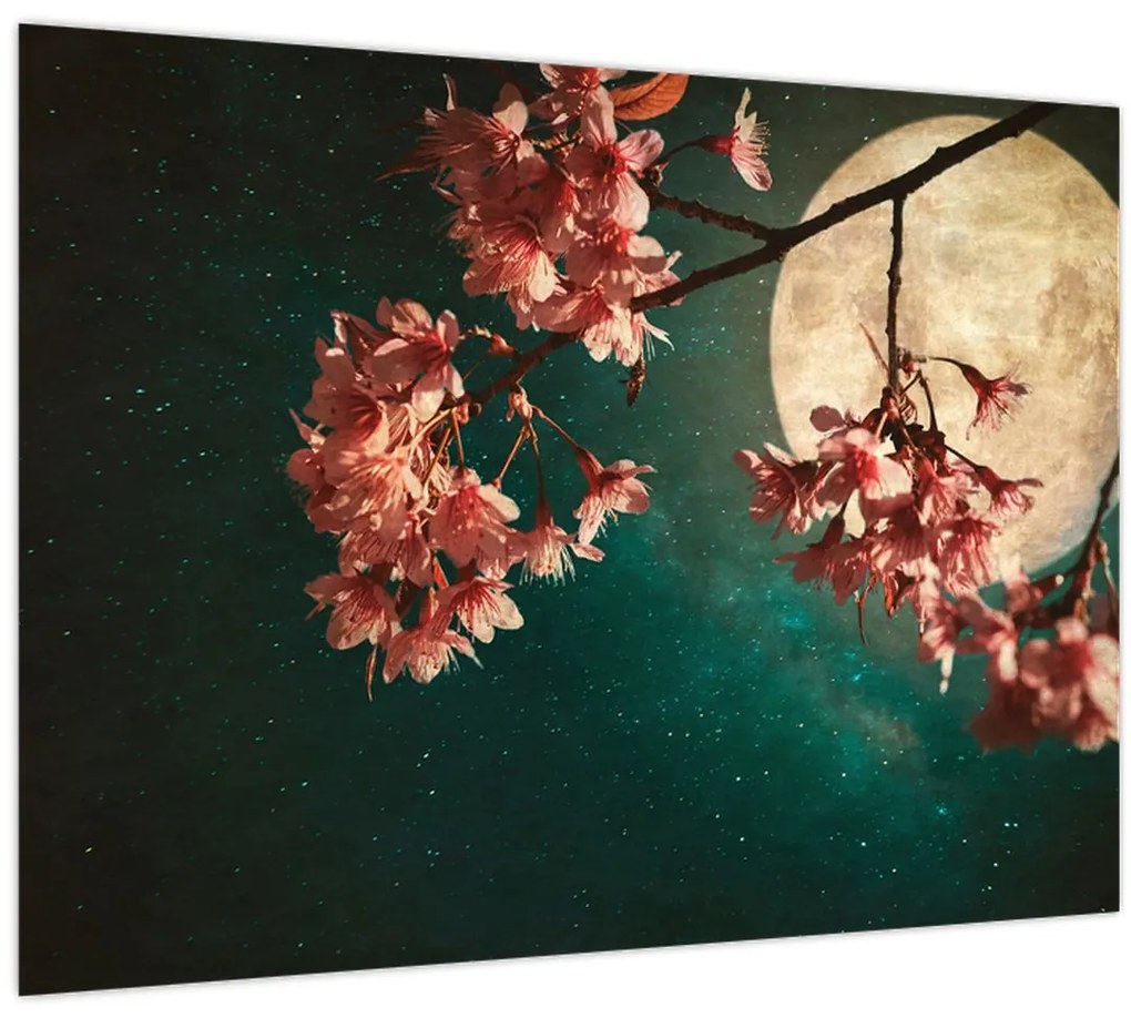 Tablou - Sakura în luna plină (70x50 cm)