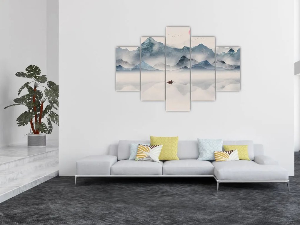 Tablou - Valea munților albaștri (150x105 cm)