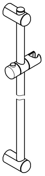 GROHE 27499000 - Bară de duș EUPHORIA 600 mm, crom lucios