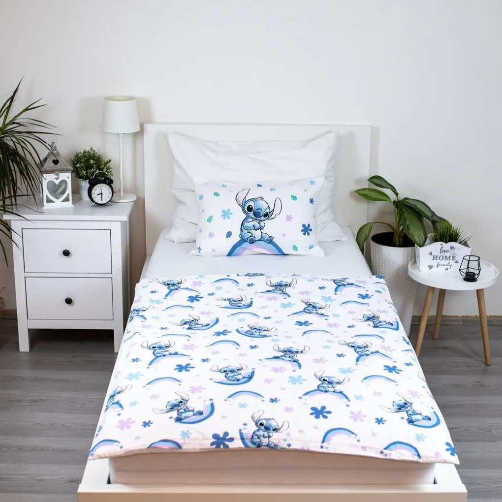 Disney Lilo și Stitch Rainbow Set lenjerie pat copii 100×135 cm, 40×60 cm