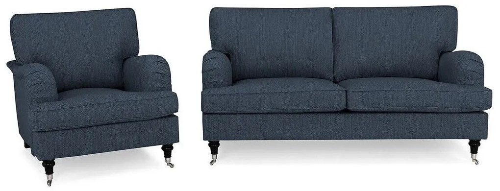 Set mobilier tapițat Bloomington A128Tapiterie, Picioare: Metal, Lemn, Role