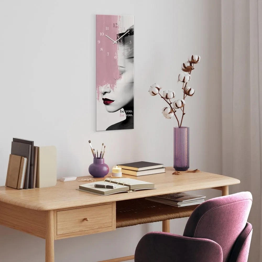 Ceas de perete din sticlă Be you - Styler