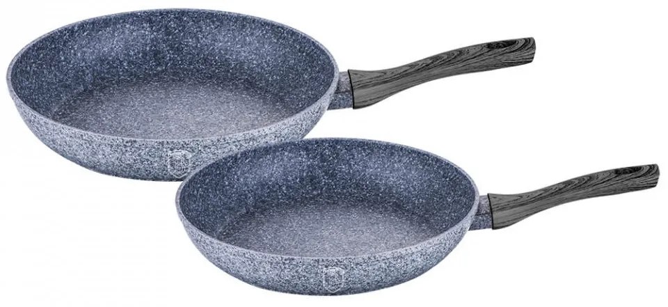 Set tigai marmorate (2 piese) din aluminiu forjat Forest Dark Gray Line Berlinger Haus BH 1586