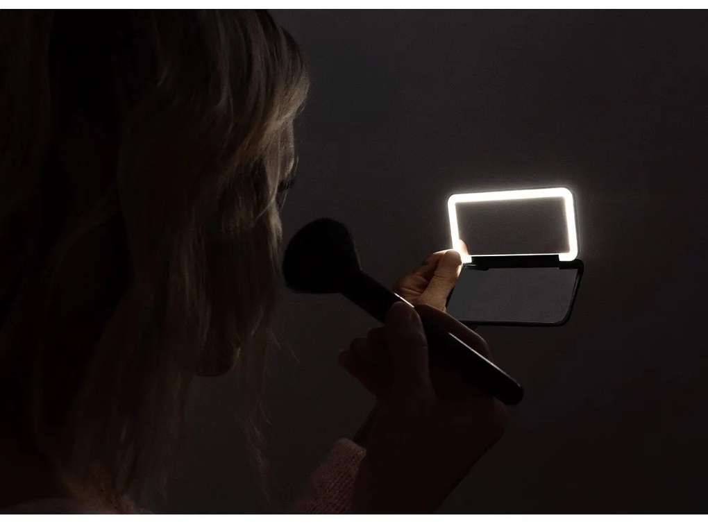 Concept KZ2020 oglindă cosmetică de buzunar culumină LED, negru