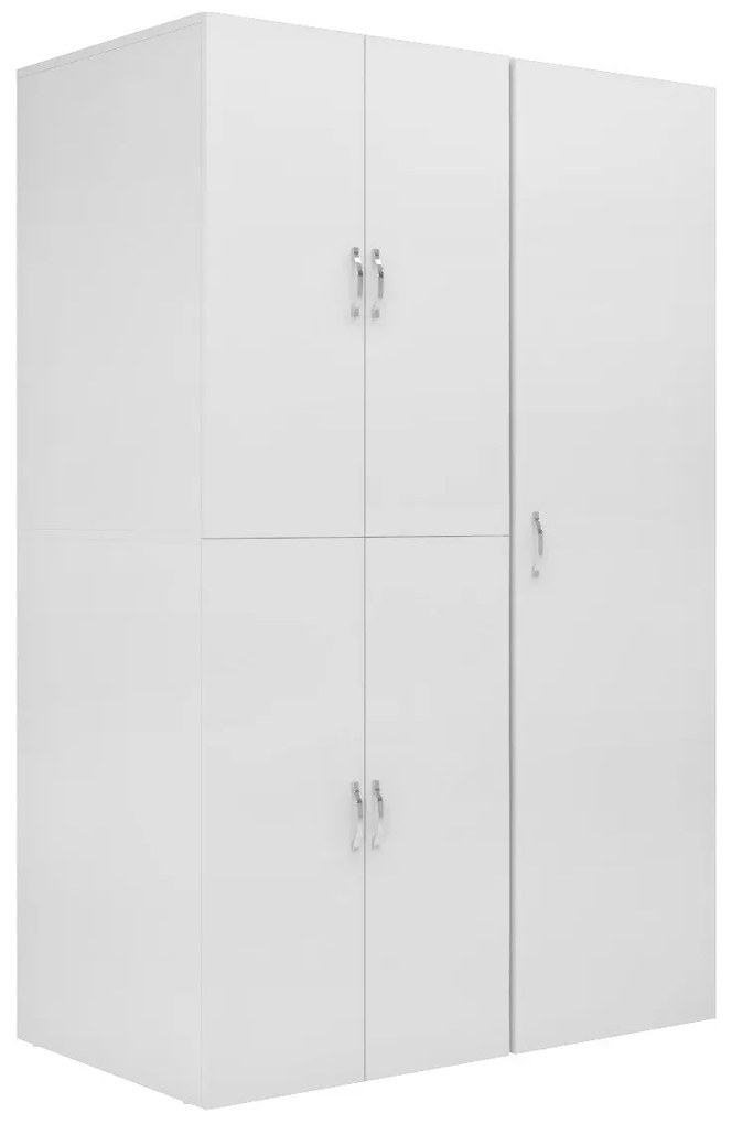 Set Dulap Baie pentru Masina de spalat, uscator si masa de calcat, Miranda , Alb,   71x194x69 - 54 x 194 x 52 cm