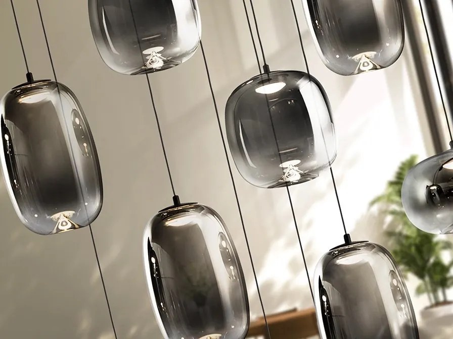 Lustra cu 14 pendule LED cu telecomanda Onice 14L