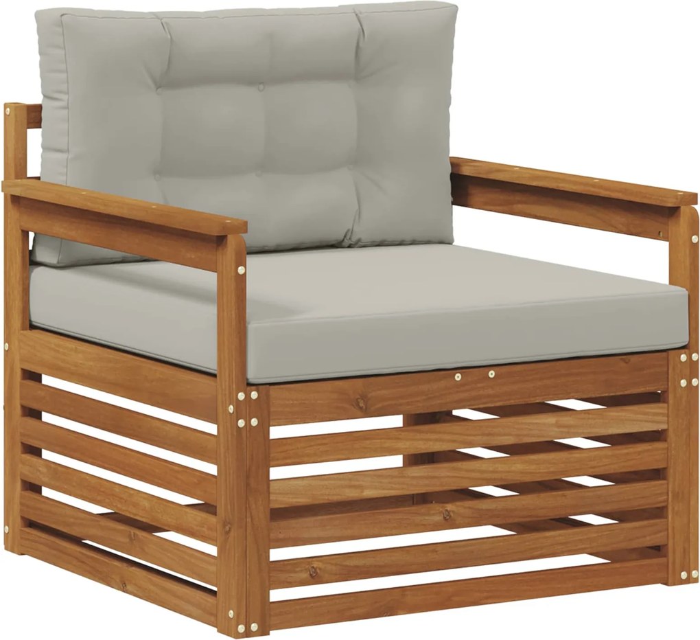 vidaXL Set de canapele de exterior Lemn de acacia solid și poliester
