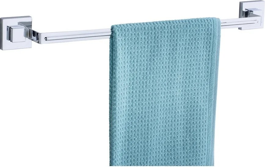 Bara pentru prosop, Wenko Quadro, Vacuum-Loc, Otel inoxidabil, Argintiu