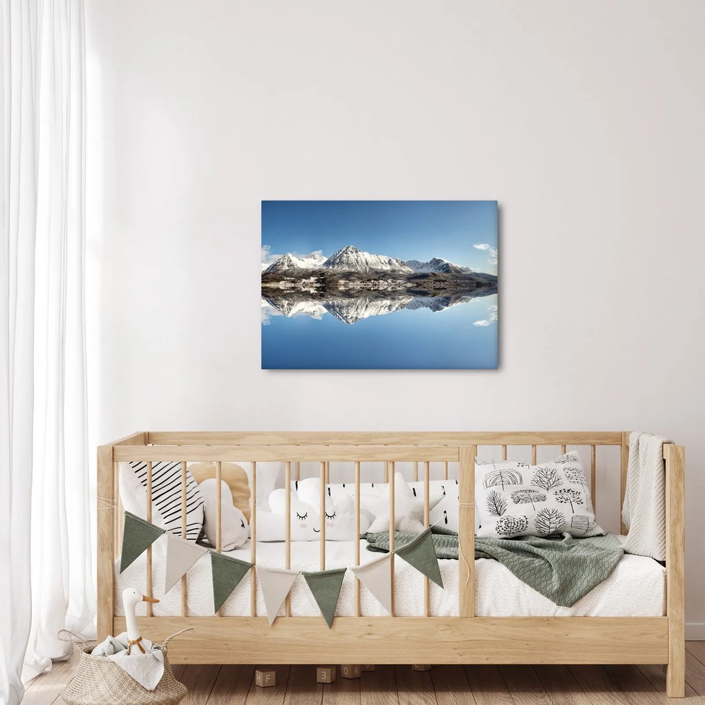 Tablou cu munți și reflectarea lor (70x50 cm)