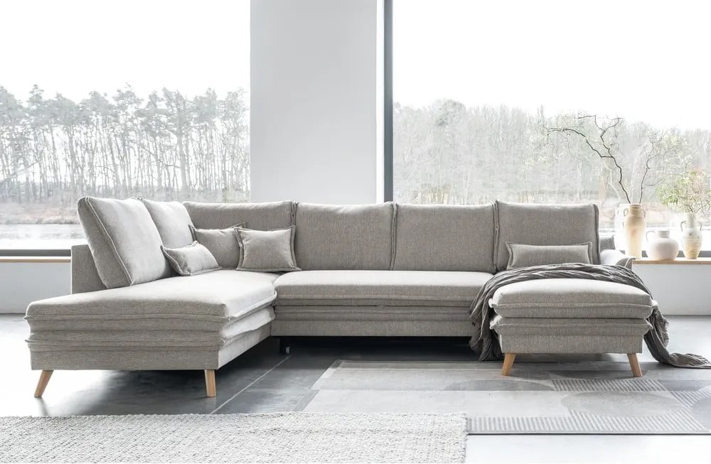 Colțar bej extensibil (cu colț pe partea stângă /în formă de "U") Charming Charlie – Miuform