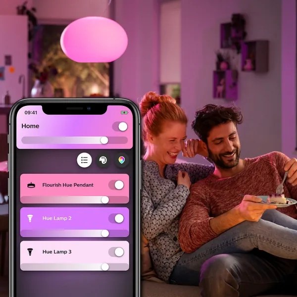 Philips 40906/31/P9 - Lustr LED RGBW Hue FLOURISH 39W, 230V, na lanku