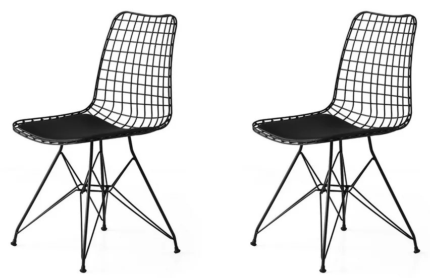 Set de scaune de sufragerie Tivoli Black, 2 bucăți