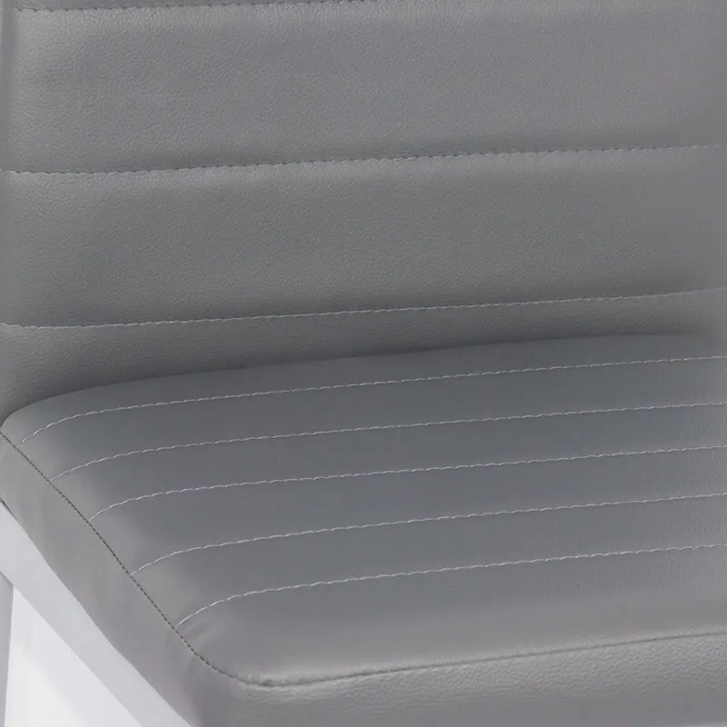 Scaune de bucatarie cu design contemporan din piele sintetică BUC 263 gri